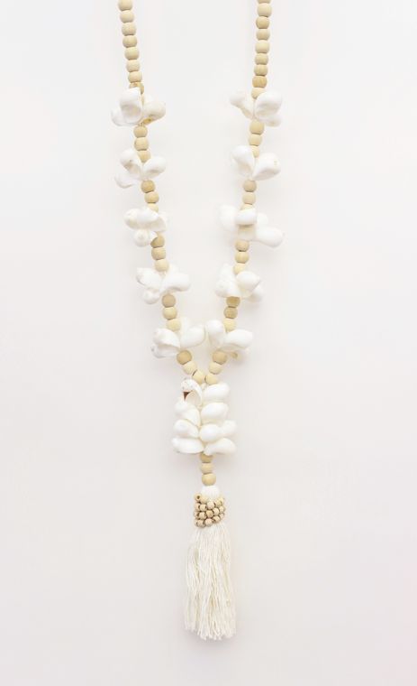 Shell Flower Tassel Necklace