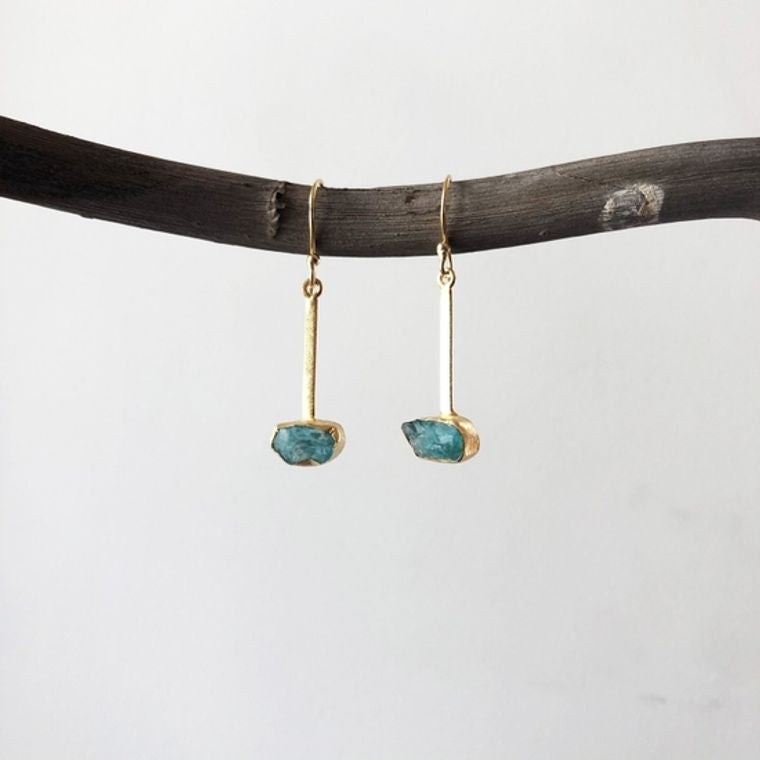 Raw Stone Dangle Earrings
