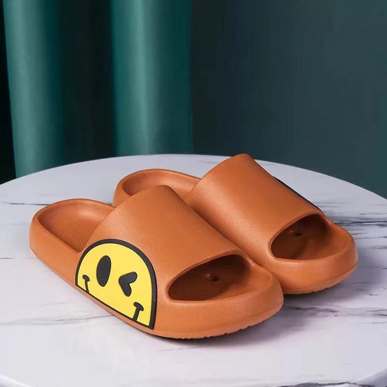 Kids Smile Face Rubber Slippers