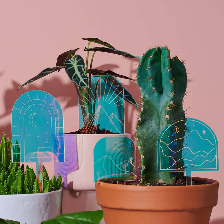 Decorative Plant Stake Mirror Acrylic